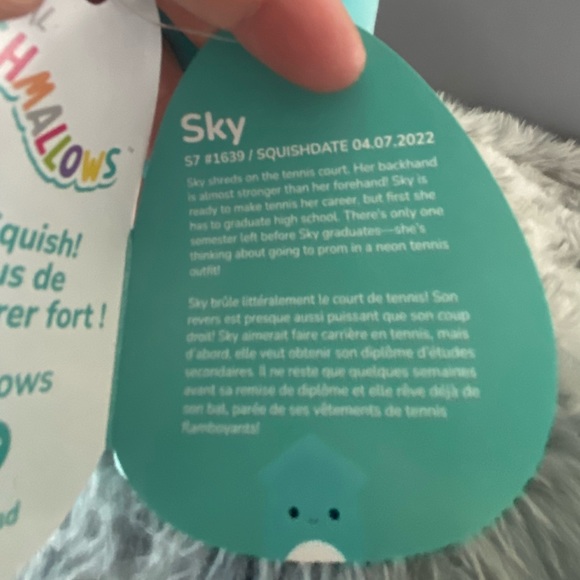 NWT 7” SKY the SQUID SQUISHMALLOWS - Picture 4 of 4